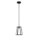 Light Society Serendipity Mini Pendant Light, Matte Black Shade with Clear Glass Panels, Vintage Modern Industrial Lighting Fixture (LS-C113)
