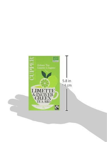 4er Pack CUPPER Bio Fairtrade Grüner Tee Limette Ingwer, 4x20 ungebleichte Teebeutel, umweltfreundlich, fair gehandelt – Bild 6