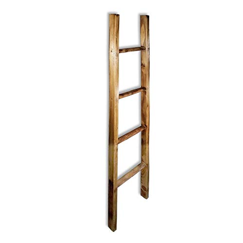 image for Fifth + Nest Blanket Ladder Shelf Rustic Farmhouse Home Decor Wooden 5