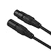 CableCreation XLR to XLR Cable 6FT, 2ps X LR Male to XL R Female Microphone Cable, Balanced 3 PIN Compatible with Shure SM Microphone, Behringer, Speaker Systems, Radio Station and More, Black
