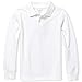 The Children's Place boys Long Sleeve Pique School Uniform Polo Shirt, White Single, Medium US