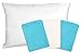 3 Toddler Pillowcases - 2 Turquoise and 1 White - Envelope Style - for Pillows Sized 13x18-100% Cotton with Soft Sateen Weave - Machine Washable - ZadisonJaxx Bellacolour Collection - 3 Pack