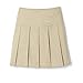 French Toast Big Girls' Pleated Scooter with Gross Grain Ribbon, Khaki, 10