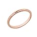 Dainty 10k Rose Gold Comfort-Fit Band Traditional 2mm Wedding Ring for Women