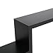 Shelving Solution S Style Wall Mount Shelf, Set of 2 Black