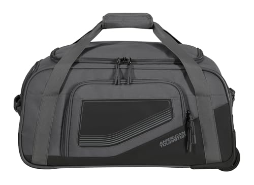 City Racer - Sac de Voyage à roulettes 55 cm, 50 L - Bagage Cabine avec Grand Espace de Rangement et Compartiment Chaussures - Déperlant, Smart Sleeve, Robuste - Noir