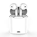 WSCSR Bluetooth Wireless Headset Ear Hooks Earphones Noise Cancelling In-ear Earbuds With Mic for iPhone and Android (White1)