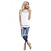 Creazy 2016 New Fashion Women Vest Sleeveless Shirt Blouse Summer Casual Loose Tops (XL)