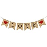Love Burlap Banner | Valentines Day Decorations | Valentines Garland | Valentine Photo Props | Engagement Banner Decorations | Wedding Banner Decorations | Anniversary Banner Decorations