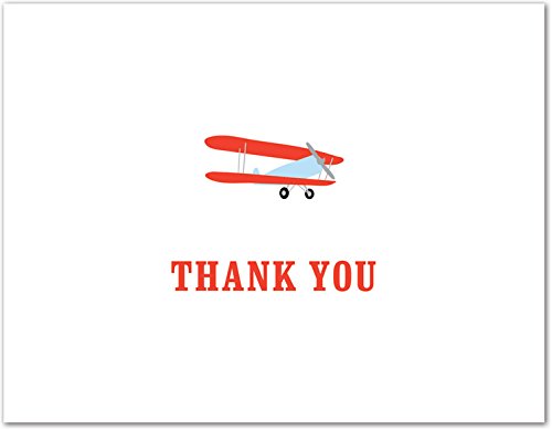 50 Cnt Airplane Boy Baby Shower Thank You Cards