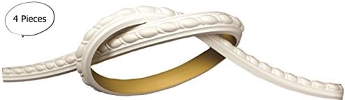 4 Pieces of 1 Inch FLEXIBLE Ribbon Rope Panel Molding 93" long Primed White by #4513414 WI Millwork