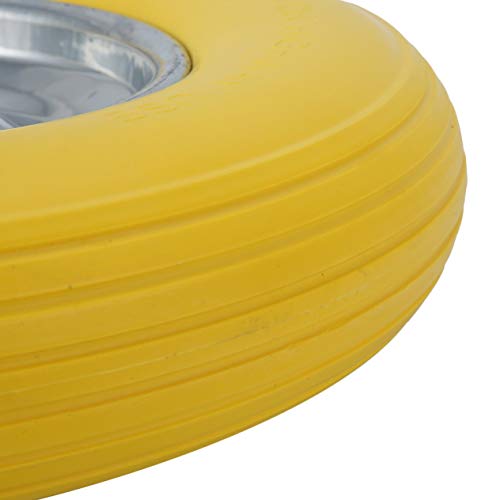 16" Tool Car PU Solid Foaming Wheel,1pcs Rubber 16 Inch Pneumatic Sack Inflatable Truck Trolley Wheel Barrow Tyre Wheels Unicycle Cart Formed Ribbed Tread Tire