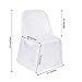 BalsaCircle 10 pcs White Polyester Folding Chair Covers Linens for Wedding Reception Party Supplies Decorations