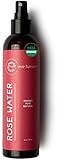 ORGANIC ROSE WATER SPRAY - 100% Pure & Natural Facial Toner with Uplifting Floral Scent - SEE RESULTS OR. Just a few sprays & your face feels amazingly fresh with tender smell of roses!