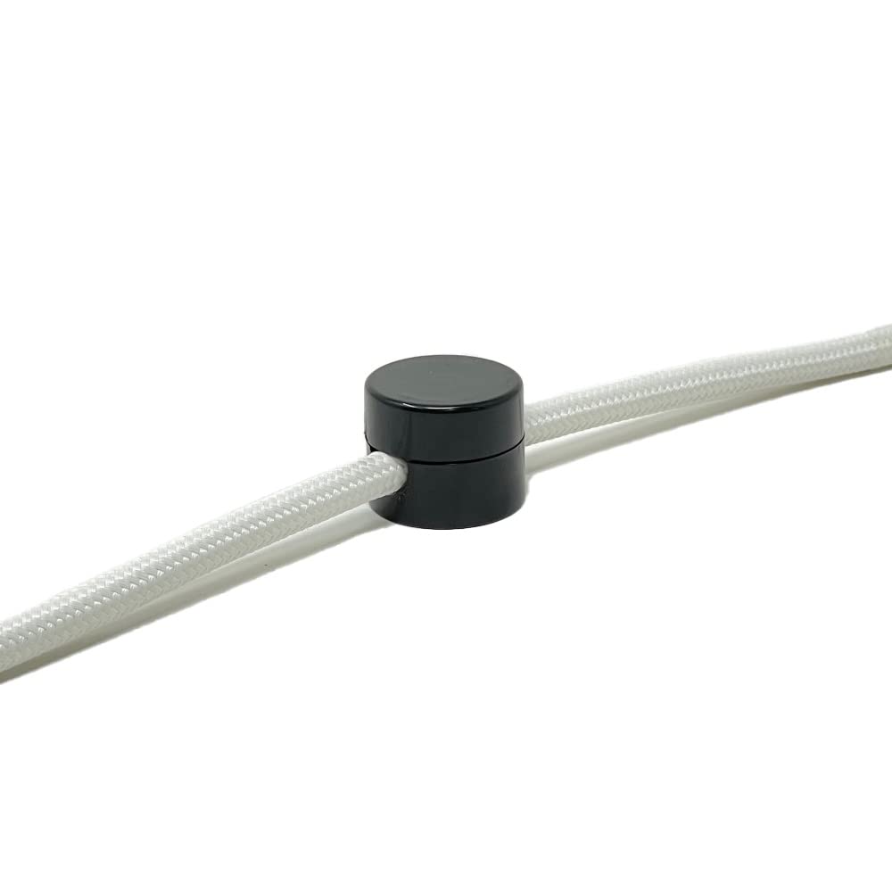 LaMorell LightDesign Decentratore, Ceiling or Wall Hook, Black/Blakc for Fabric Electric Cable, 5 Pieces (Black)