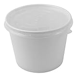100 Count Deli Containers Durable Food Storage Containers with Lids, Hot and Cold Disposable Containers Use for Frozen Desserts, Soups, or Any Food of Your Choice (16oz)