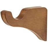 Kirsch Wood Trends Bracket - 3 &frac12;" Projection - - for 1 3/8" Pole- Estate Oak