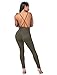 Sedrinuo Women's Top Cross Backless Jumpsuit,Army Green,Small