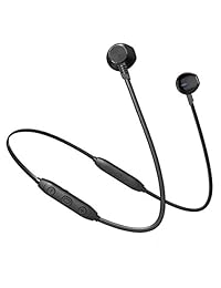 Auriculares inalámbricos Bluetooth deportivos in ear resistentes al sudor con micrófono y hasta 10 horas de tiempo de reproducción compatibles con Apple y Andorid(calidad de sonido superior, IPX4, Bluetooth 4.2, negro)