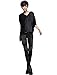 Minibee Pernalized Punk Street Style Harem Pants Patchwork Zipper Pockets (M, Black 2)