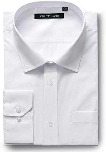 Verno Fashion Men’s Classic Fit Long Sleeve Dress Shirt-Wrinkle Free Fabric