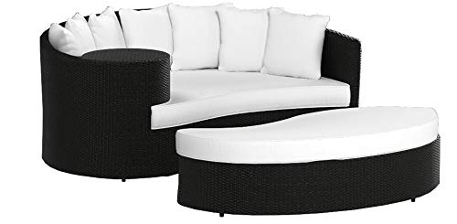 Modway Taiji Outdoor Patio Daybed in Espresso White - Thumbnail 6