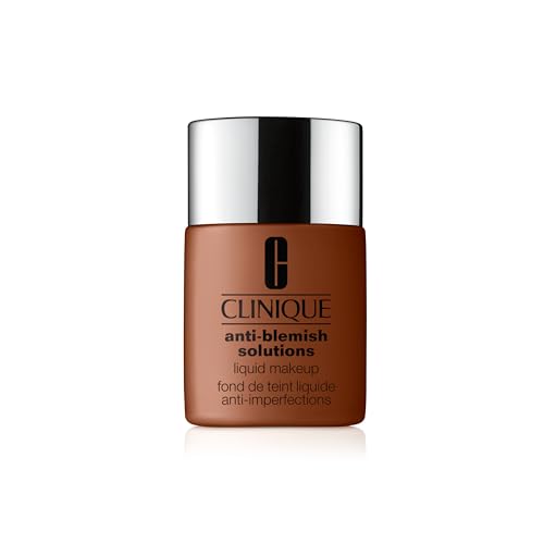 Clinique Anti-Blemish Solutions Liquid Foundation Makeup With Salicylic Acid For Dry Combination To Oily Skin Types | Medium Coverage, Natural Matte Finish