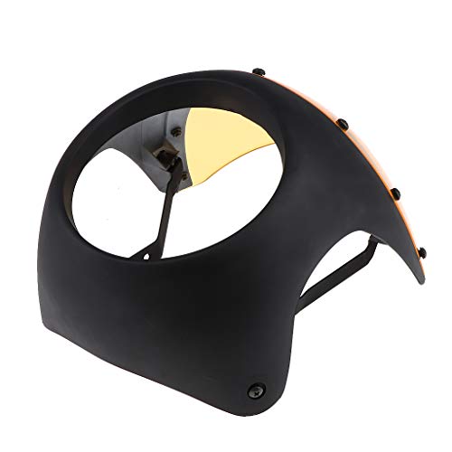 image for D DOLITY Motorcycle Front Headlight Fairing Screen Retro Cafe Racer St