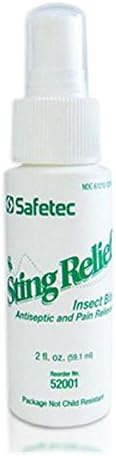 WP000-52001 52001 Spray FirstAid Safetec Sting Relief Pump 2oz Quantity of 1 unit From Safetec Of America Inc -# 52001