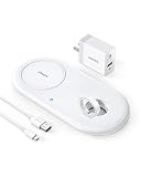 Anker Wireless Charger, 2 in 1 PowerWave+ Pad with Apple Watch Holder for Apple Watch 4/3/2, 7.5W for iPhone 11, 11 Pro, 11 Pro Max, Xs, XS Max, XR, X, 8, 8 Plus (No Apple Watch Charger)