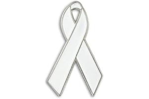 PinMart Awareness Enamel Lapel Pin – Nickel and Gold Plated Ribbon Pin – Prevention and Awareness Ribbon – Jewelry Brooch with Secure Clutch Back