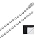The Bling Factory 4mm High-Polished Stainless Steel Military Ball Chain Necklace, 30 inches