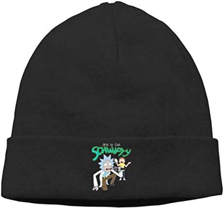MUtang Morty Its Time to Get Schwifty Rick Skull Hats Knitted Cap Beanie Black