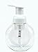 Vivaplex, 4, Clear, 8.5 oz (250 ml), Circular, Plastic Foaming Soap Dispensers, with White Pumps