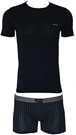Elegant Crew Neck Undershirt and Boxer Set