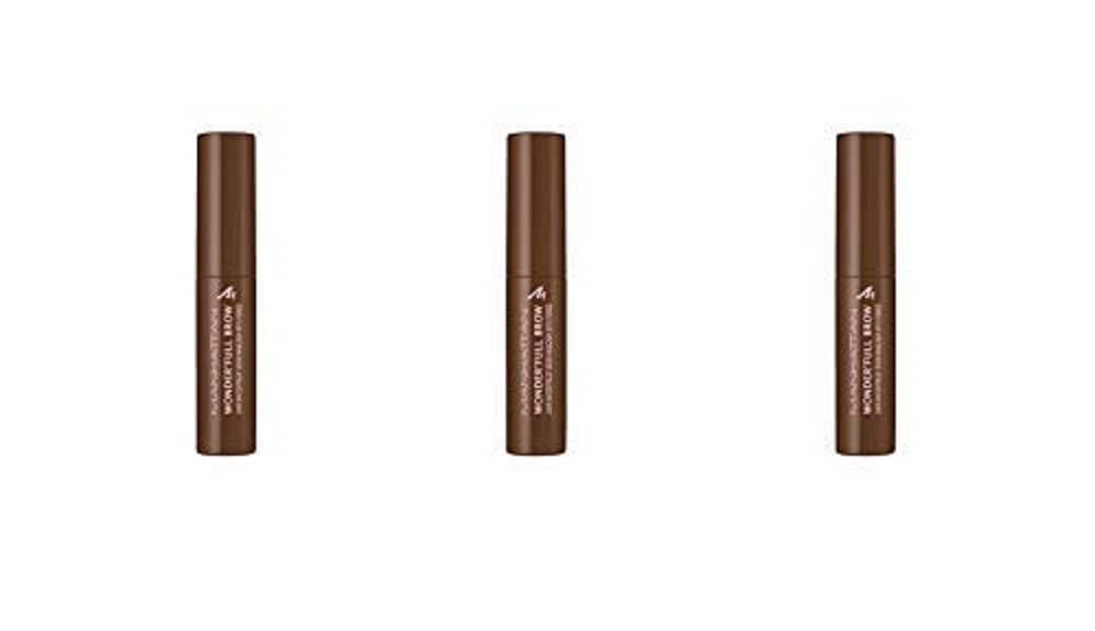 Manhattan Wonder'full Brow Mascara for Voluminous and Contoured Eyebrows with 24h Waterproof Hold Colour 002 Medium Brown
