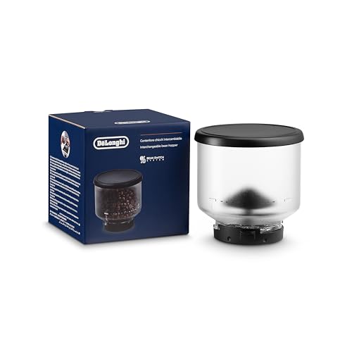Depósito para Granos Intercambiable DLSC403, Accesorio para Máquina de Café Automática, Capacidad de 250g, Compatible con Máquina de Café Rivelia, Tapa Negra