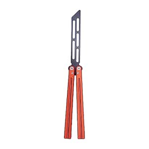 price history - UJEAVETTE® Butterfly Toy Tool Metal Training Tool Dull Blade Folding Dull Tool Trainer (Red)