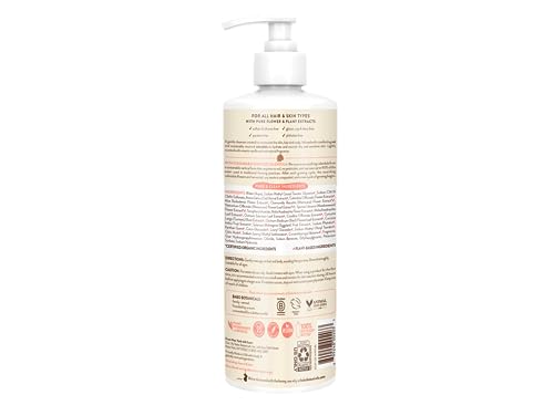 BABO BOTANICALS MOISTURIZING OAT & CALENDULA 2-IN-1 SHAMPOO & WASH – FOR DRY OR SENSITIVE SKIN – FOR ALL AGES – LIGHTLY SCENTED – VEGAN – 16 FL OZ