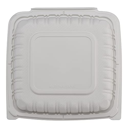 TIYA Clamshell Food Containers ToGo 3 Compartment Storage Containers