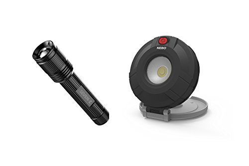 NEBO SEVEN Z High Power 770 Lumen Flashlight BONUS NEBO Twin Pucks Emergency Light