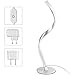 BJL Spiral LED Table Lamp, Curved LED Desk Lamp, Contemporary Minimalist Lighting Design, Non-Dimmable Light (spiral)