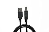 10 Ft Black 2.0 USB Printer Cable Type A Male to Type B Male USB Scanner Cable Compatible Canon, Epson, HP, Dell, Lexmark