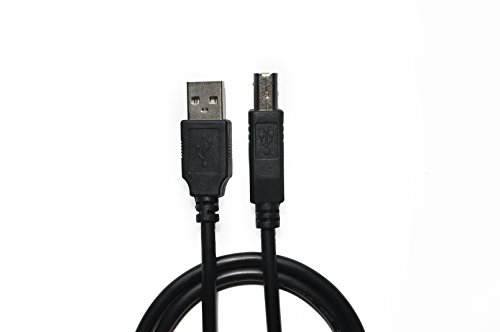 10 Ft Black 2.0 USB Printer Cable Type A Male to Type B Male USB Scanner Cable Compatible Canon, Epson, HP, Dell, Lexmark