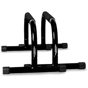 Lebert Fitness Parallettes Dip Stand Push Up Bars, Zwart