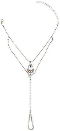 DENER New Arrival Sexy Silver Crystal Anklet Chain Ankle Bracelet Foot Jewelry Barefoot Sandal