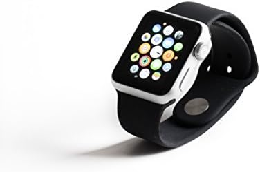 Gorillatronics 38mm Replacement Band for Apple Watch - High Performance Sport Silicon (Black (Small/Medium))