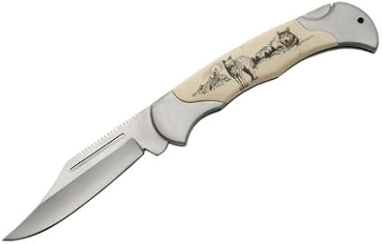 Amazon Com Szco Supplies Wolf Lock Back Folding Knife Sports Outdoors