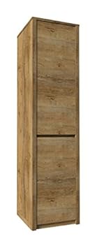 Drehtürenschrank / Kleiderschrank Selun 06, Farbe: Eiche Dunkelbraun - 197 x 50 x 43 cm (H x B x T)