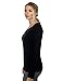 Woolx Women's Remi Lightweight & Breathable Merino Wool Long Sleeve Tee, Black, Medium